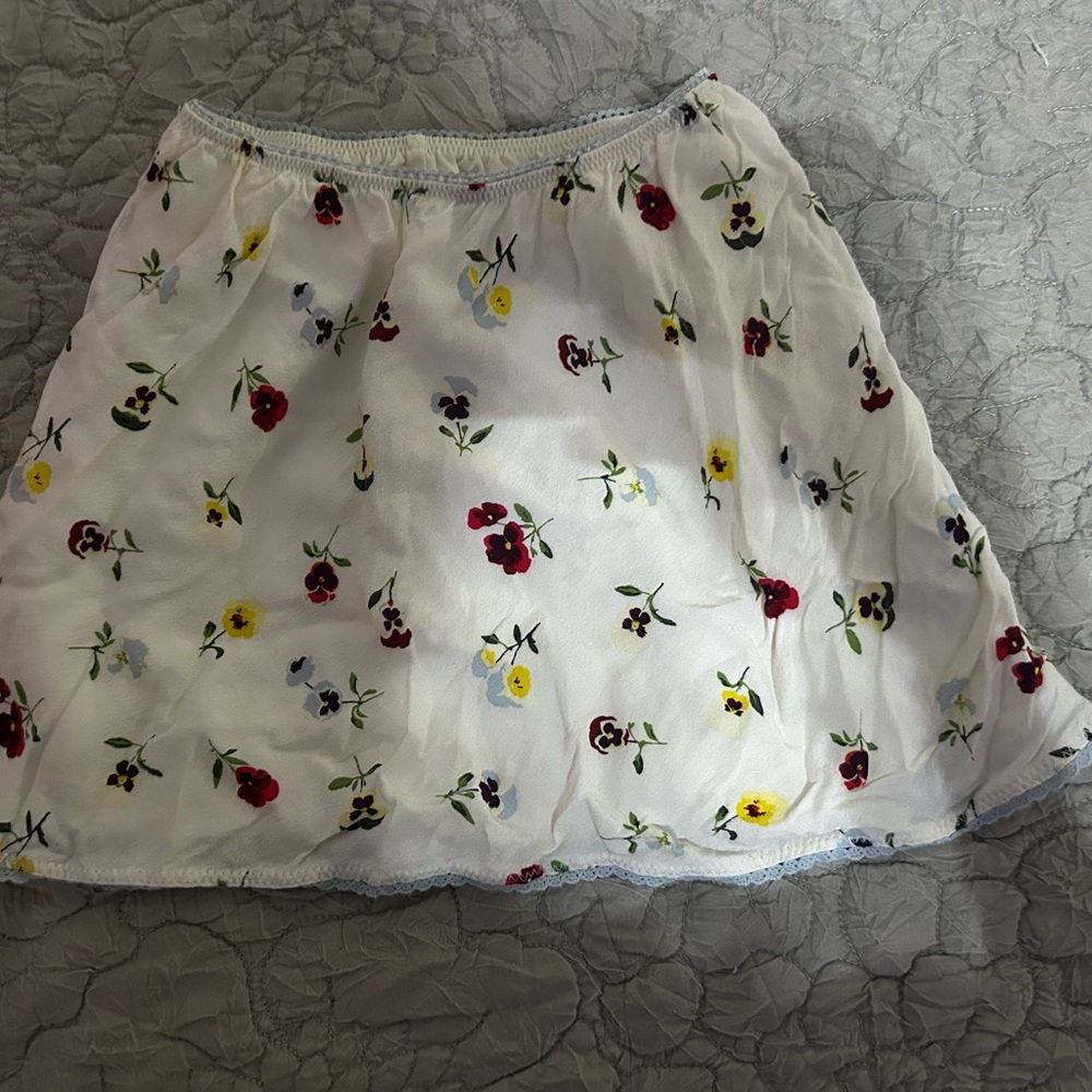 GAP DOEN White Pleated Skater Mini Skirt